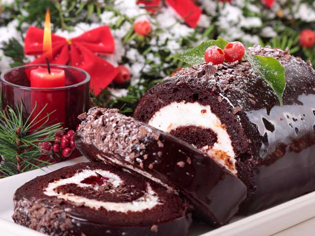 L'image de la bûche
partie du blog- La tradition du repas de Noël en France
